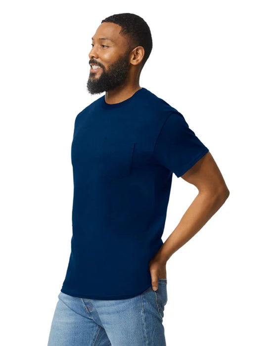 Gildan 2300 Ultra Cotton™ Adult T-Shirt with Pocket (Navy)
