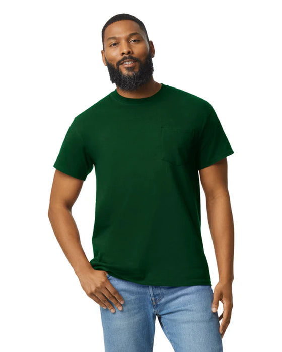 Gildan 2300 Ultra Cotton™ Adult T-Shirt with Pocket (Forest Green)