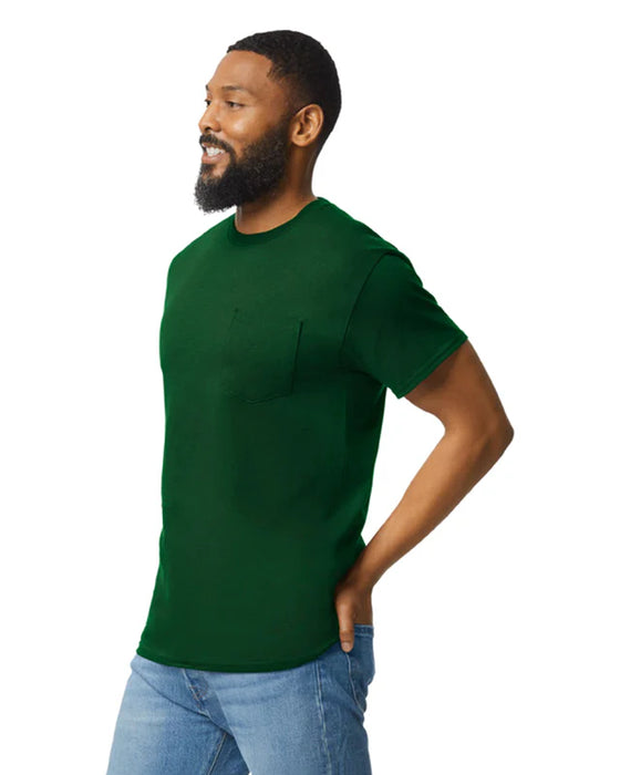 Gildan 2300 Ultra Cotton™ Adult T-Shirt with Pocket (Forest Green)