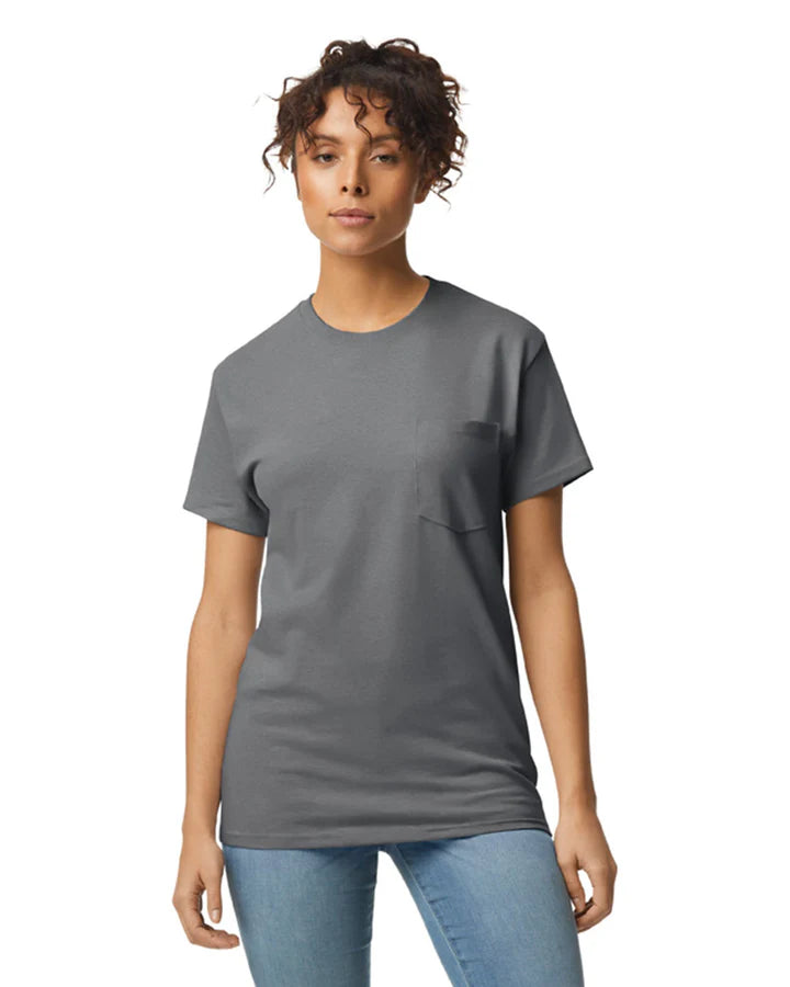 Gildan 2300 Ultra Cotton™ Adult T-Shirt with Pocket (Charcoal)