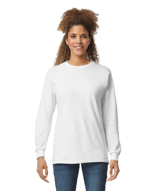 Gildan 2400 Ultra Cotton™ Adult Long Sleeve T-Shirt (White)