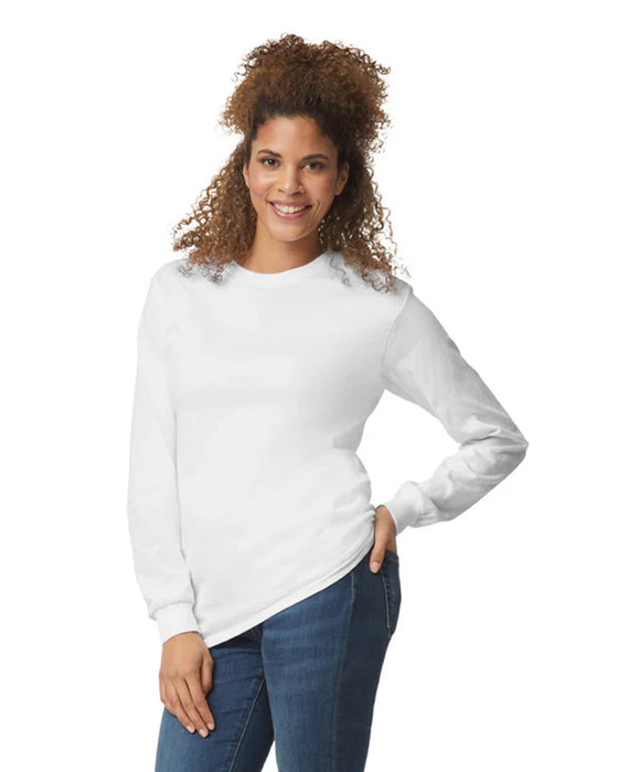 Gildan 2400 Ultra Cotton™ Adult Long Sleeve T-Shirt (White)
