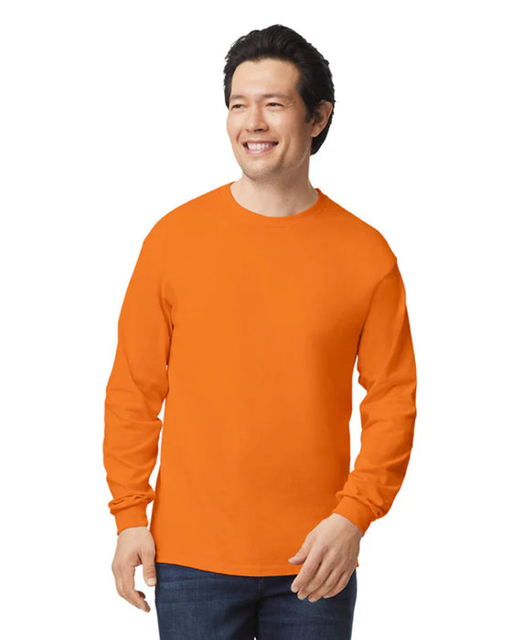 Gildan 2400 Ultra Cotton™ Adult Long Sleeve T-Shirt (Safety Orange)