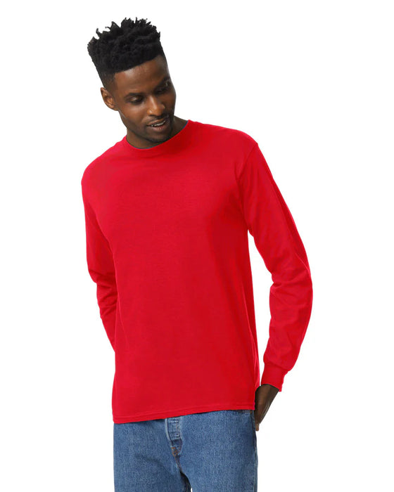 Gildan 2400 Ultra Cotton™ Adult Long Sleeve T-Shirt (Red)