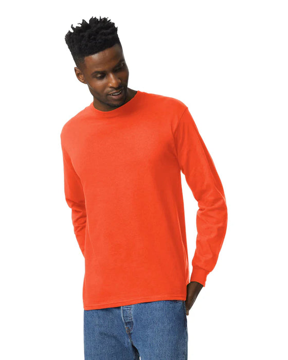 Gildan 2400 Ultra Cotton™ Adult Long Sleeve T-Shirt (Orange)