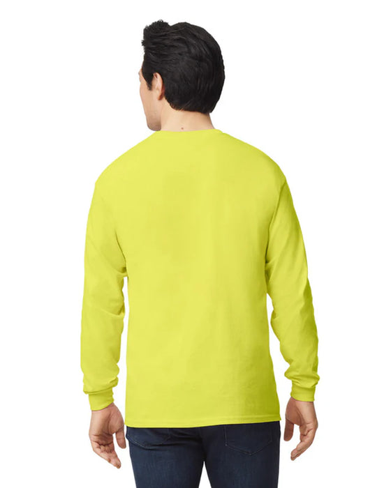 Gildan 2400 Ultra Cotton™ Adult Long Sleeve T-Shirt (Safety Green)