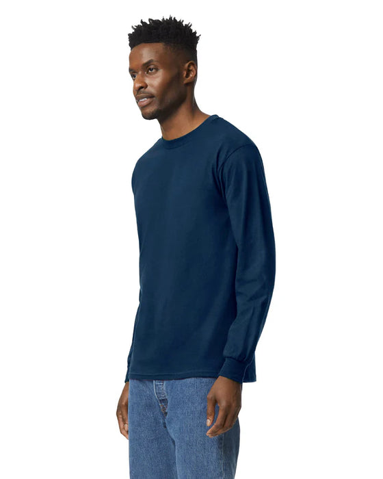 Gildan 2400 Ultra Cotton™ Adult Long Sleeve T-Shirt (Navy)