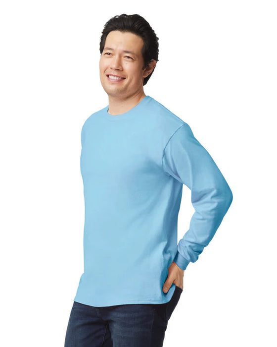Gildan 2400 Ultra Cotton™ Adult Long Sleeve T-Shirt (Light Blue)
