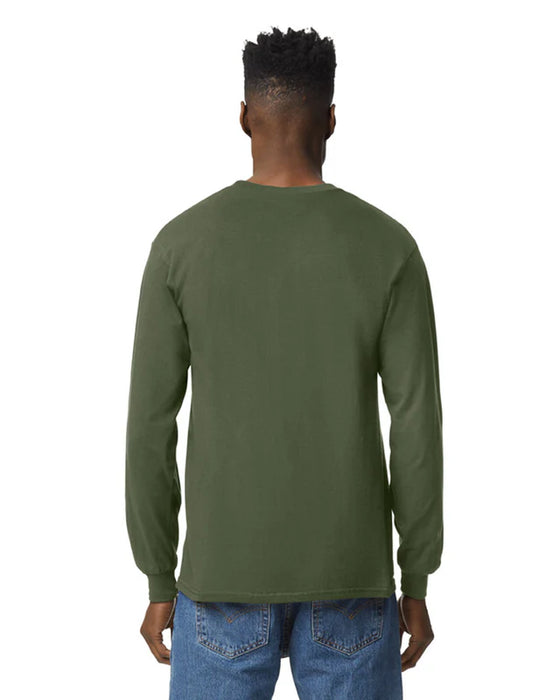 Gildan 2400 Ultra Cotton™ Adult Long Sleeve T-Shirt (Military Green)