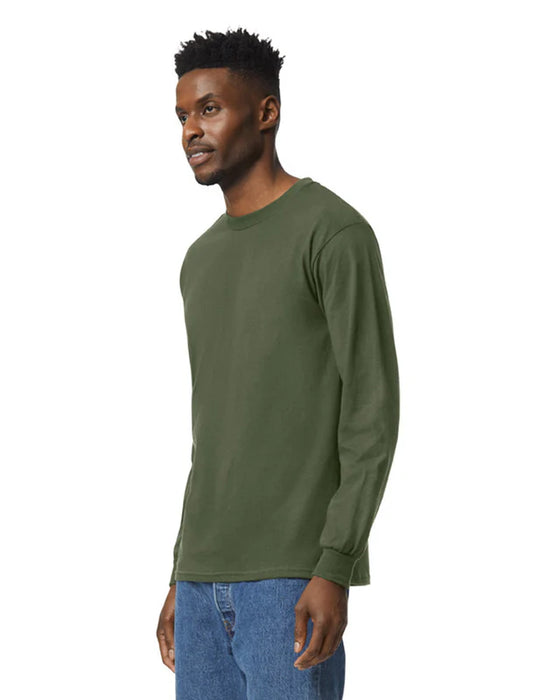 Gildan 2400 Ultra Cotton™ Adult Long Sleeve T-Shirt (Military Green)