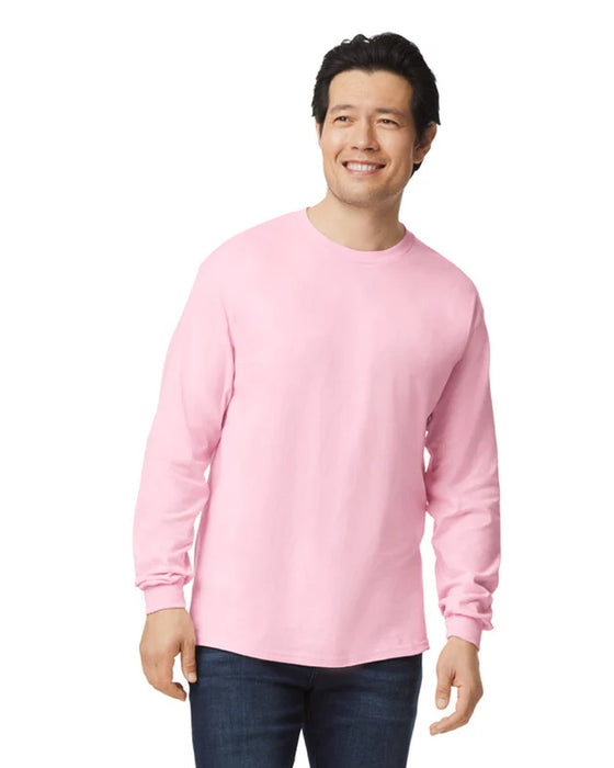 Gildan 2400 Ultra Cotton™ Adult Long Sleeve T-Shirt (Light Pink)
