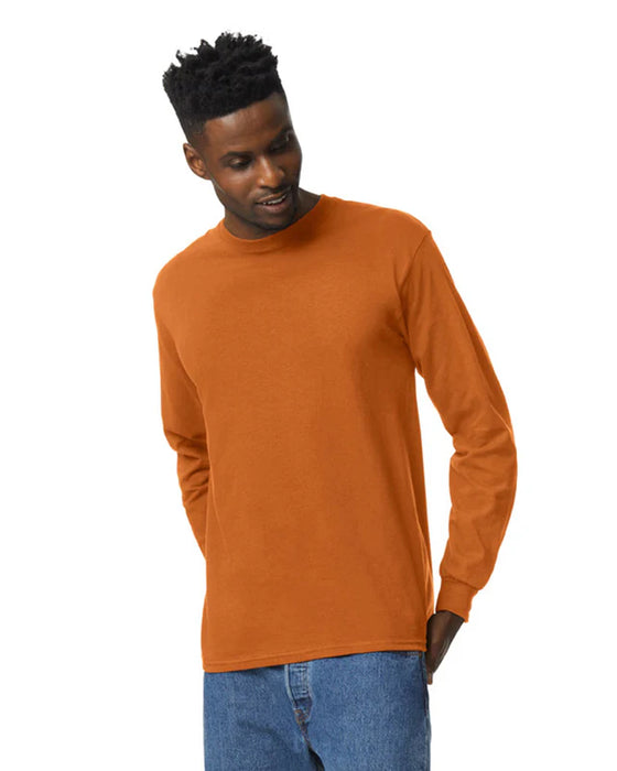 Gildan 2400 Ultra Cotton™ Adult Long Sleeve T-Shirt (Texas Orange)