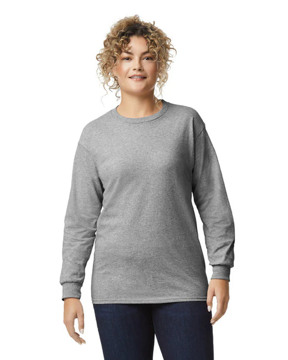 Gildan 2400 Ultra Cotton™ Adult Long Sleeve T-Shirt (Sport Gray)