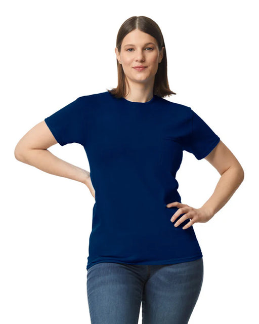 Gildan 5300 Heavy Cotton™ Adult T-Shirt with Pocket (Navy)