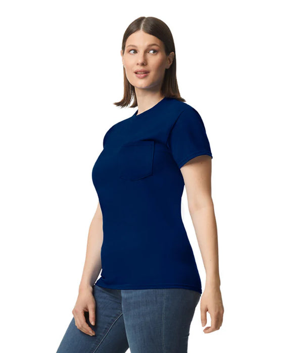 Gildan 5300 Heavy Cotton™ Adult T-Shirt with Pocket (Navy)