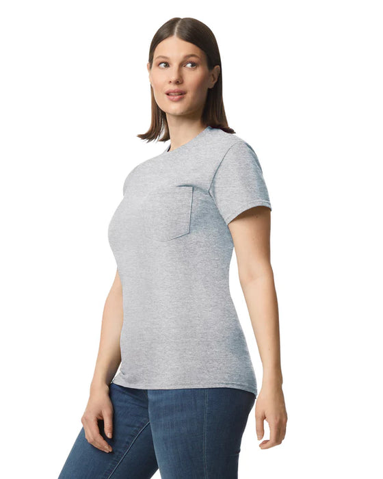 Gildan 5300 Heavy Cotton™ Adult T-Shirt with Pocket (Sport Gray)
