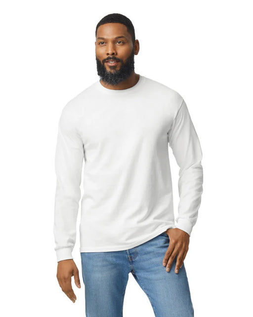 Gildan 5400 Heavy Cotton™ Long Sleeve Adult T-Shirt (White)
