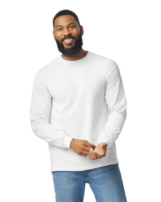 Gildan 5400 Heavy Cotton™ Long Sleeve Adult T-Shirt (White)