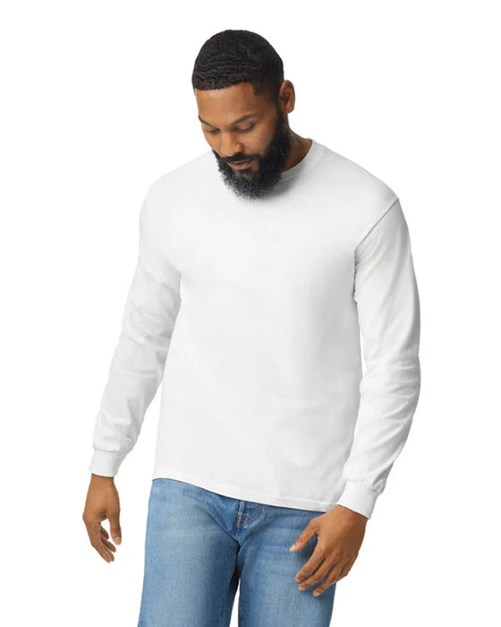 Gildan 5400 Heavy Cotton™ Long Sleeve Adult T-Shirt (White)