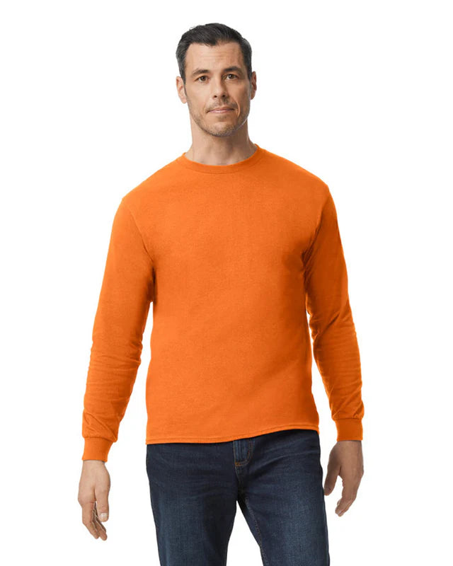 Gildan 5400 Heavy Cotton™ Long Sleeve Adult T-Shirt (Safety Orange)