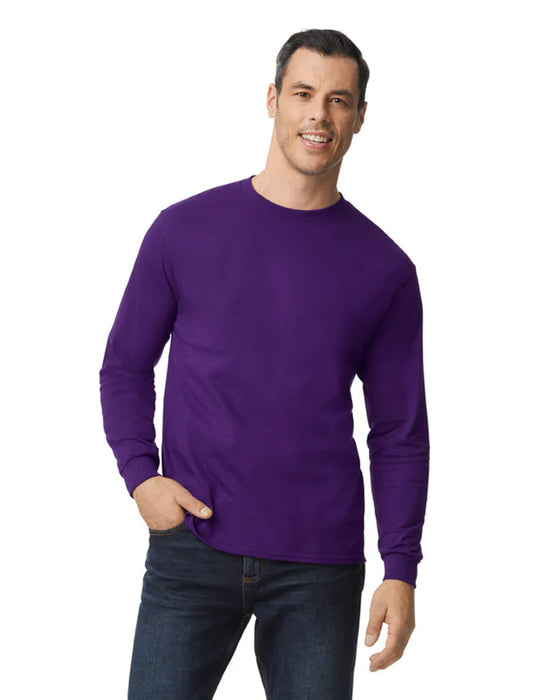 Gildan 5400 Heavy Cotton™ Long Sleeve Adult T-Shirt (Purple)