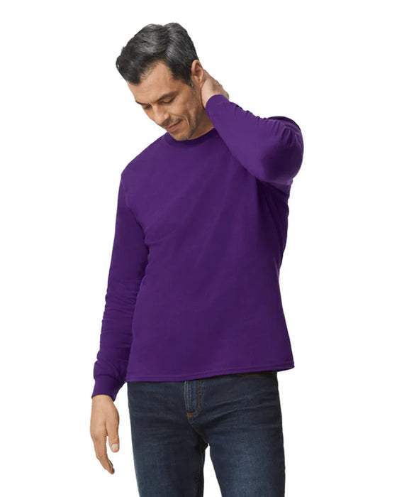 Gildan 5400 Heavy Cotton™ Long Sleeve Adult T-Shirt (Purple)