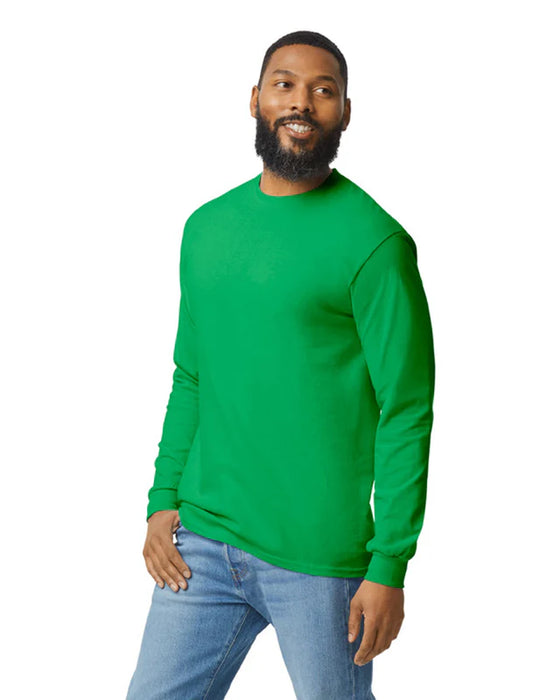 Gildan 5400 Heavy Cotton™ Long Sleeve Adult T-Shirt (Irish Green)