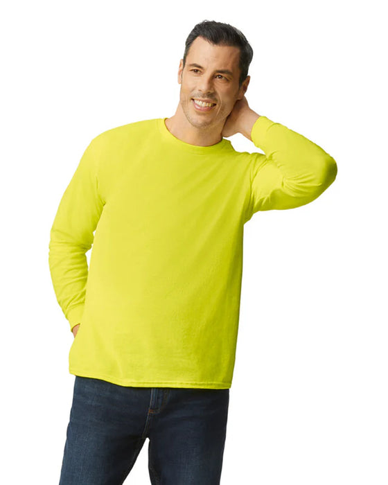 Gildan 5400 Heavy Cotton™ Long Sleeve Adult T-Shirt (Safety Green)
