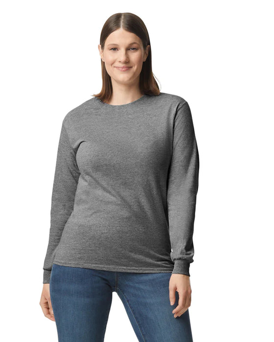 Gildan 5400 Heavy Cotton™ Long Sleeve Adult T-Shirt (Graphite Heather)