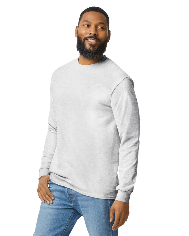 Gildan 5400 Heavy Cotton™ Long Sleeve Adult T-Shirt (Ash Gray)