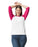 Gildan 5700 Heavy Cotton™ 3/4 Raglan Adult T-Shirt (White/trim Heliconia)