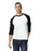 Gildan 5700 Heavy Cotton™ 3/4 Raglan Adult T-Shirt (White/trim Black)