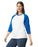 Gildan 5700 Heavy Cotton™ 3/4 Raglan Adult T-Shirt (WhiteTrim/Royal)