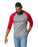 Gildan 5700 Heavy Cotton™ 3/4 Raglan Adult T-Shirt (Gray/trim Red)