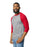 Gildan 5700 Heavy Cotton™ 3/4 Raglan Adult T-Shirt (Gray/trim Red)