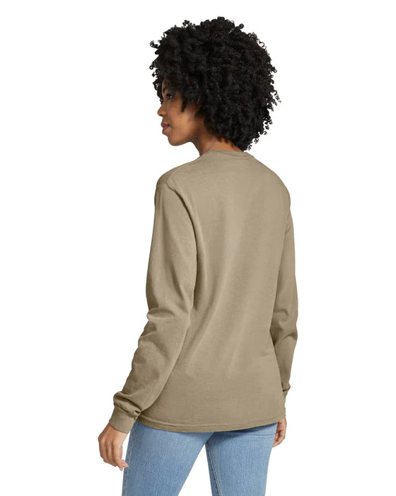 Comfort Colors 6014 ADULT HEAVYWEIGHT LONG SLEEVE TEE (Khaki)