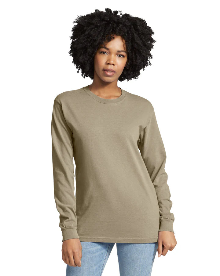 Comfort Colors 6014 ADULT HEAVYWEIGHT LONG SLEEVE TEE (Khaki)