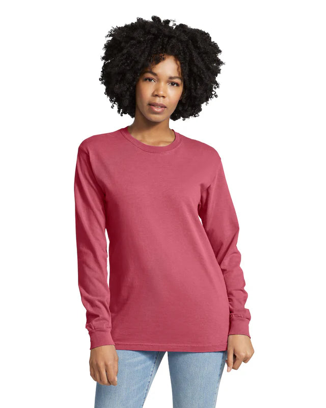 Comfort Colors 6014 ADULT HEAVYWEIGHT LONG SLEEVE TEE (Crimson)