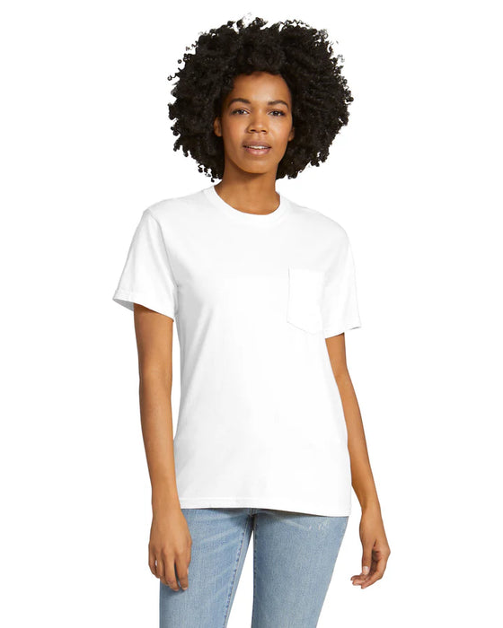 Comfort Colors 6030 ADULT HEAVYWEIGHT POCKET TEE (White)