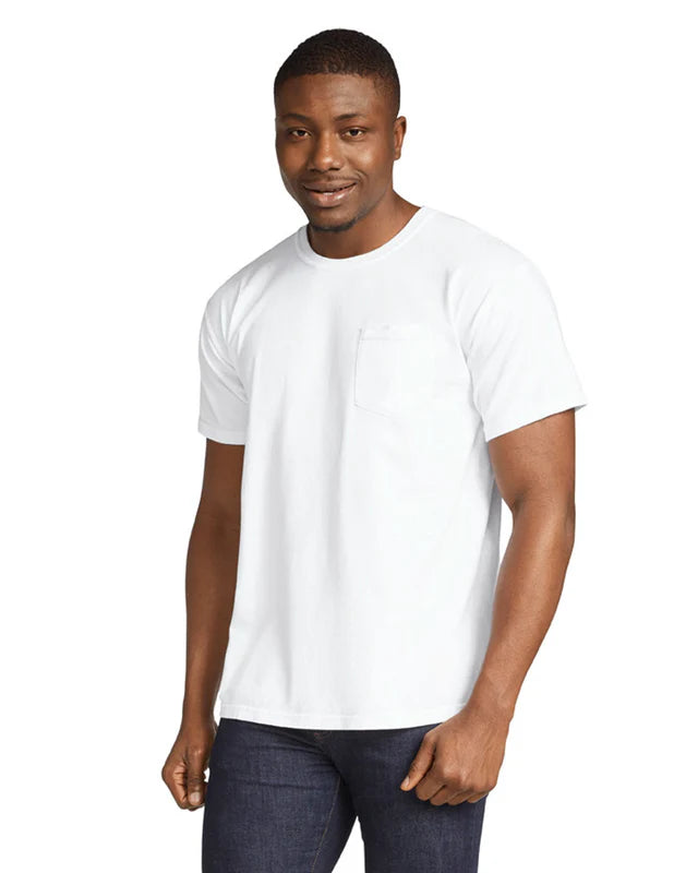 Comfort Colors 6030 ADULT HEAVYWEIGHT POCKET TEE (White)