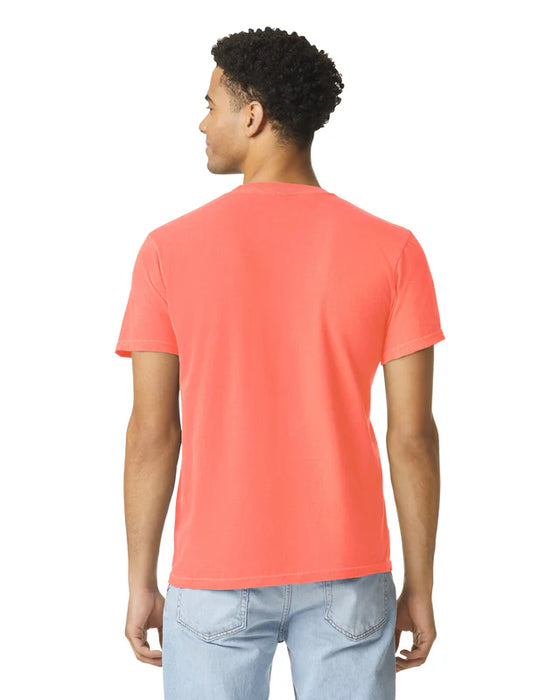Comfort Colors 6030 ADULT HEAVYWEIGHT POCKET TEE (Neon Red Orange)