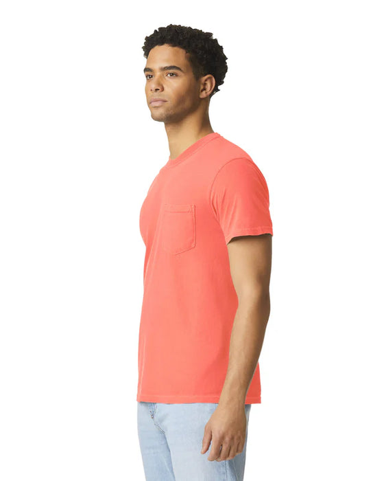 Comfort Colors 6030 ADULT HEAVYWEIGHT POCKET TEE (Neon Red Orange)