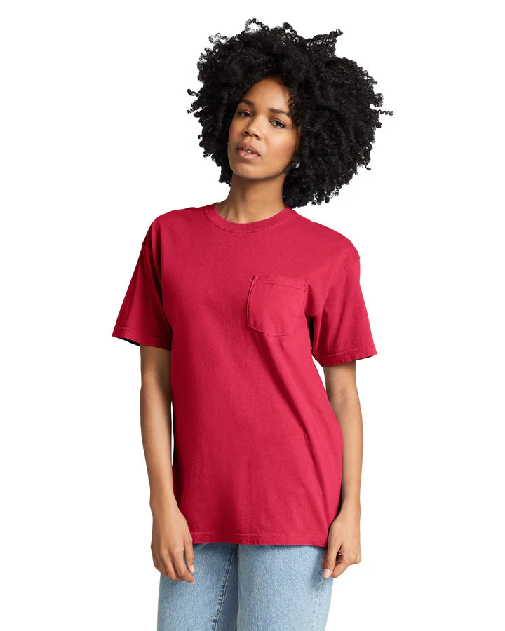 Comfort Colors 6030 ADULT HEAVYWEIGHT POCKET TEE (Red)