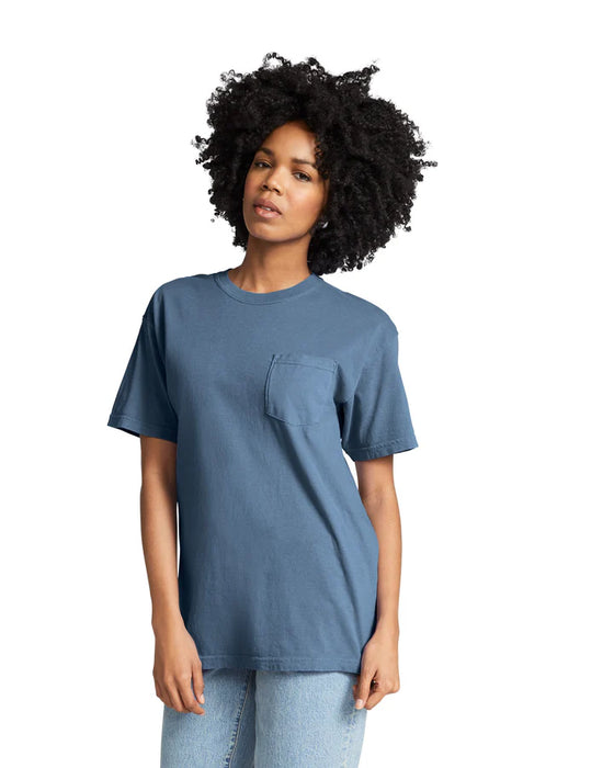 Comfort Colors 6030 ADULT HEAVYWEIGHT POCKET TEE (Blue Jean)