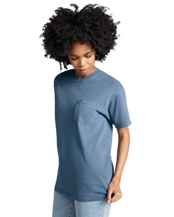 Comfort Colors 6030 ADULT HEAVYWEIGHT POCKET TEE (Blue Jean)