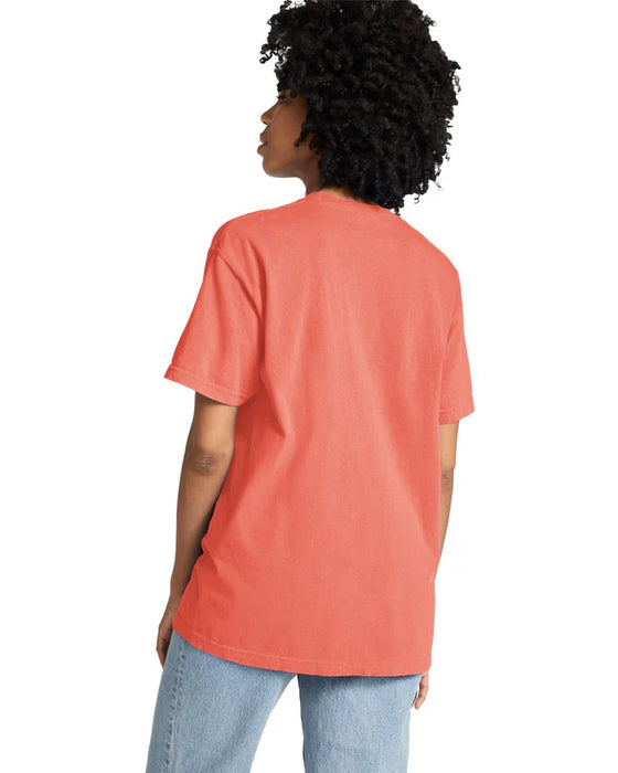 Comfort Colors 6030 ADULT HEAVYWEIGHT POCKET TEE (Bright Salmon)