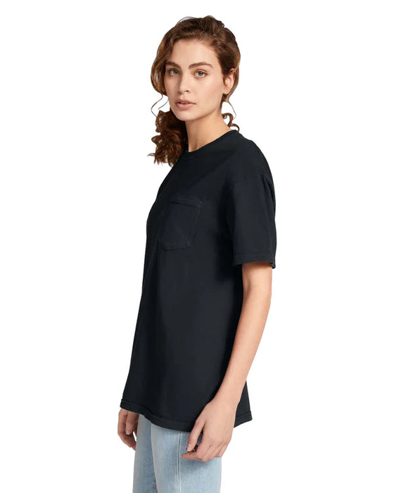 Comfort Colors 6030 ADULT HEAVYWEIGHT POCKET TEE (Black)