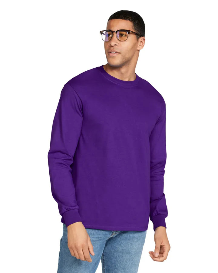 Gildan 2400 Ultra Cotton™ Adult Long Sleeve T-Shirt (Purple)