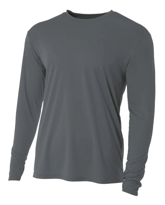 A4 N3165 Adult Cooling Performance Crew Long Sleeve (Graphite)