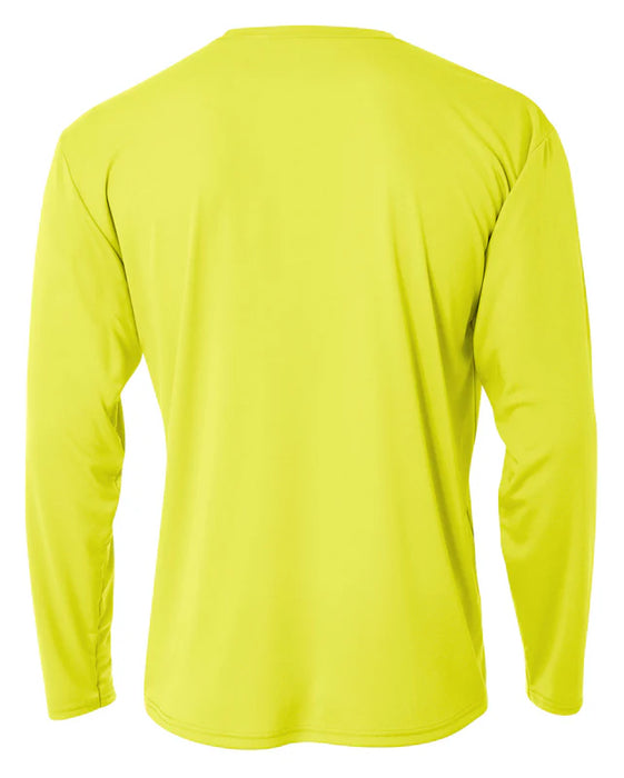 A4 N3165 Adult Cooling Performance Crew Long Sleeve (Safety Yellow)